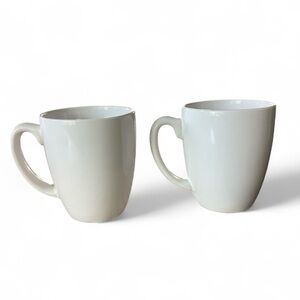 Corelle Stoneware White Coffee Mugs Set of 2